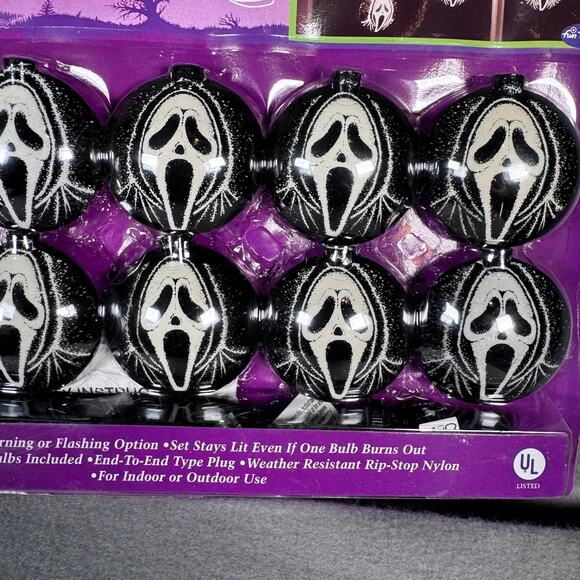 Vintage 1997 Scream Light Set Fun World Halloween Yard Scenes Ghostface Mask B - Picture 7 of 11